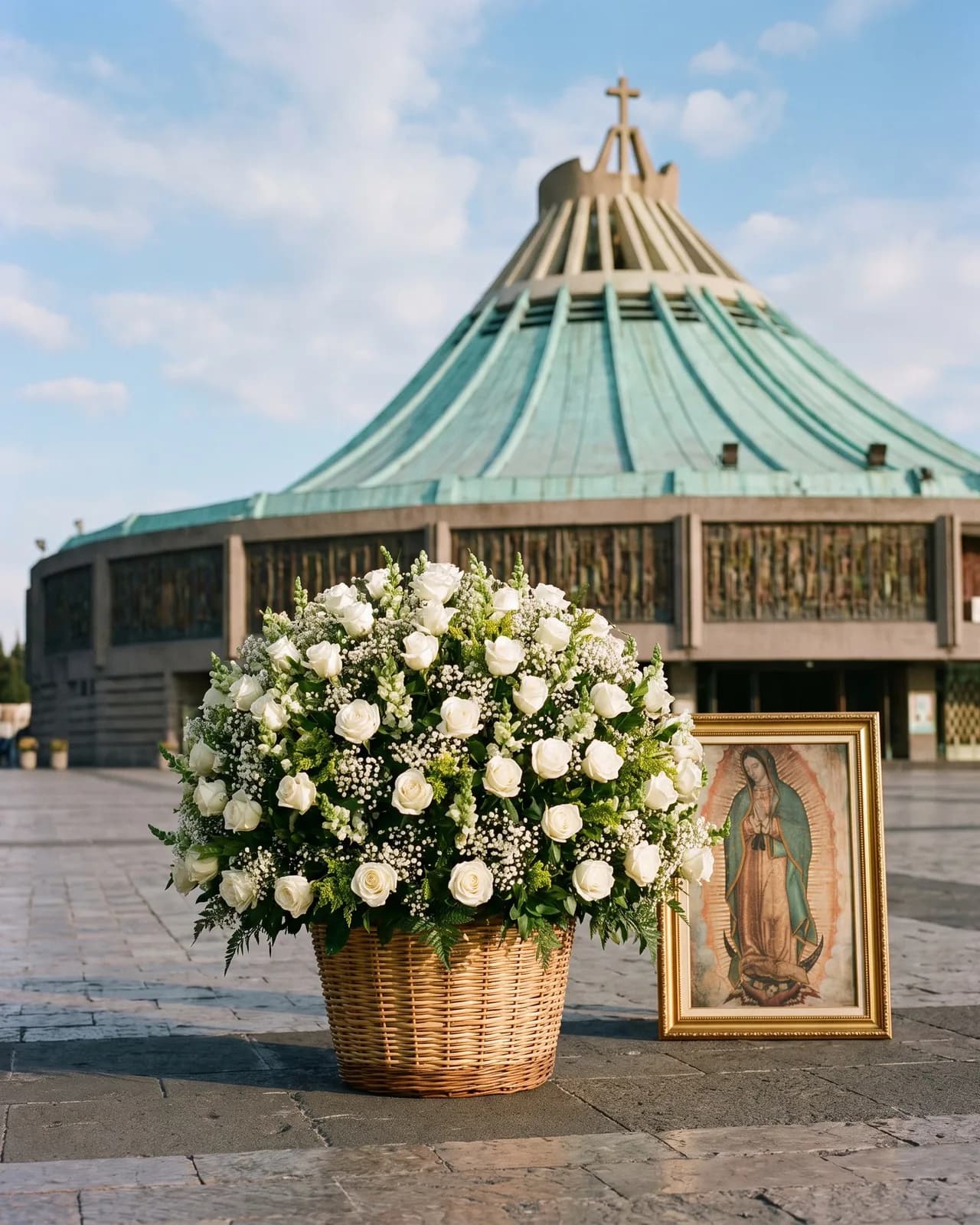 Enviar Rosas Blancas a la Virgen de Guadalupe
